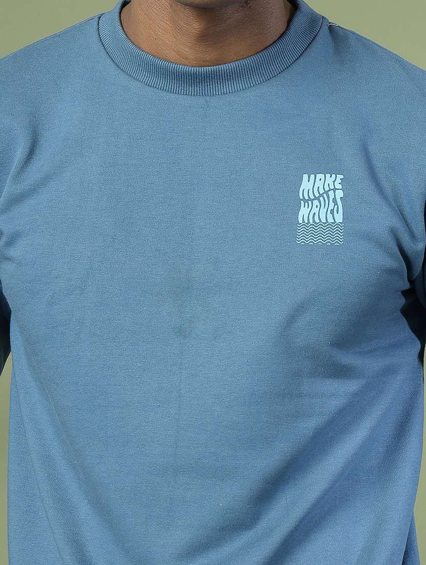 men long sleeves back print sweatshirt - 21529610 -  Standard Image - 5