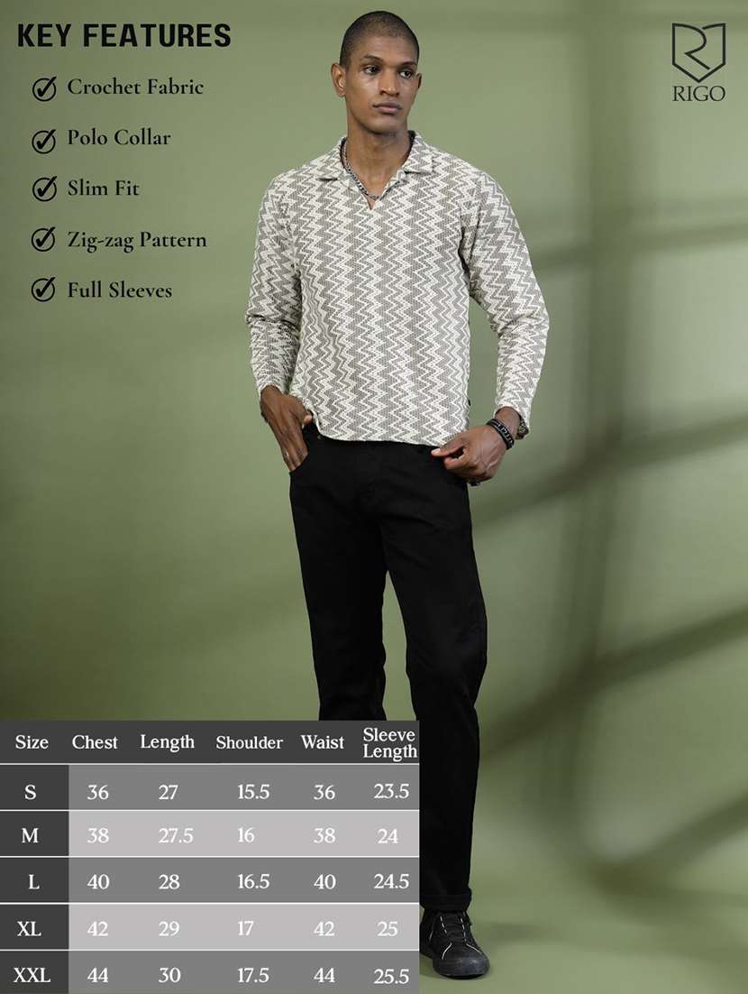 men polo neck self design t-shirt - 21529625 -  Standard Image - 3