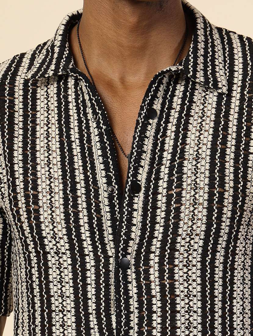 men collared self-designed casual shirt - 21529640 - Standard Image - 5