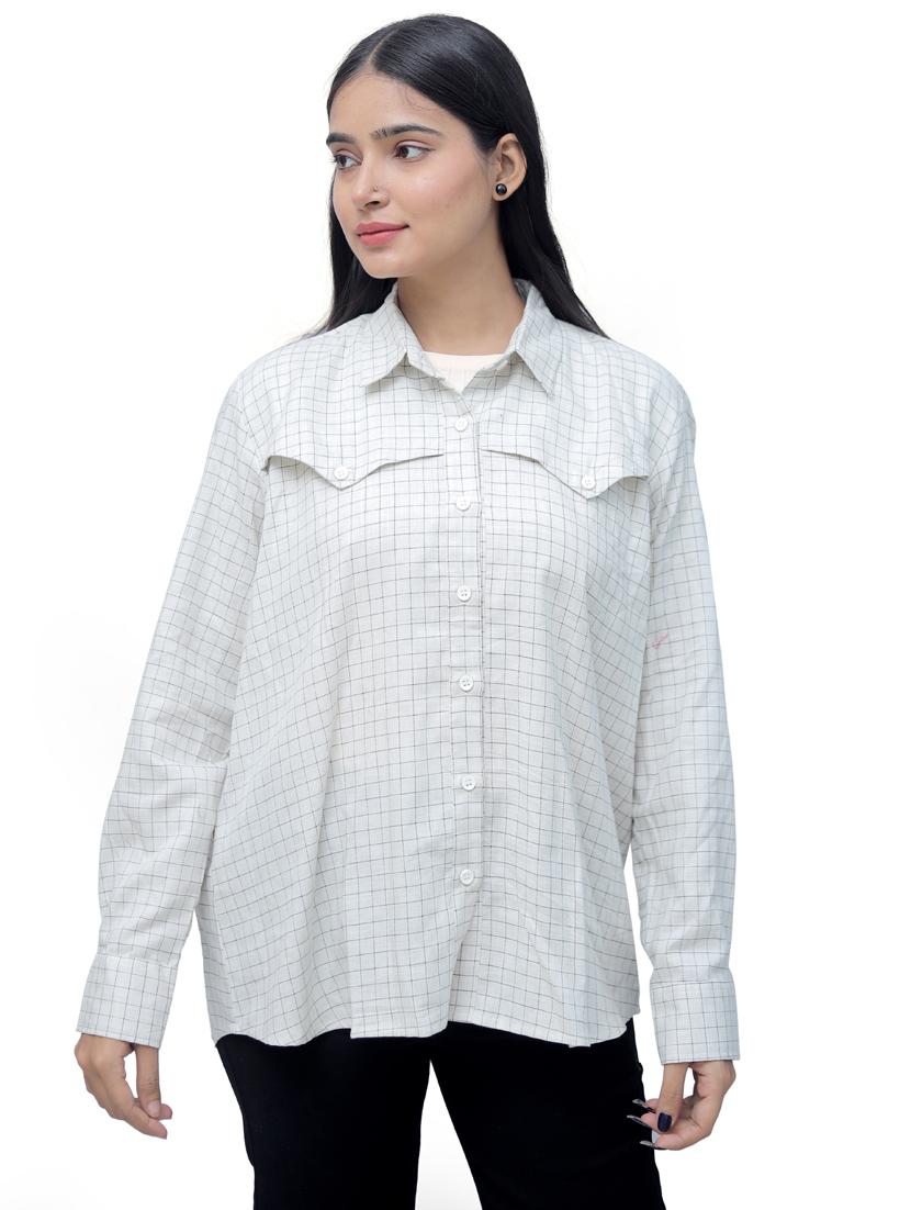 women white cotton regular shirt
