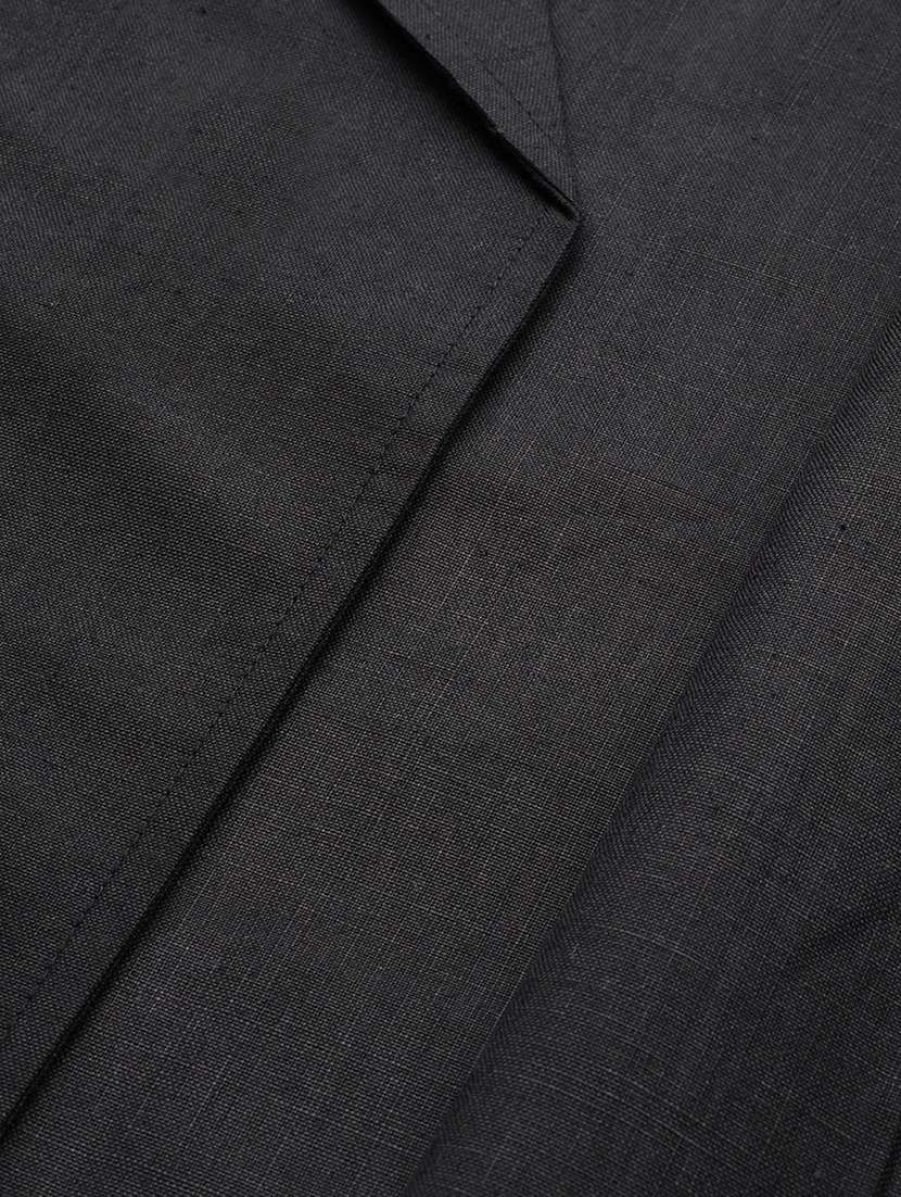 women solid long sleeve lapel collar formal blazer - 21529724 - Standard Image - 5