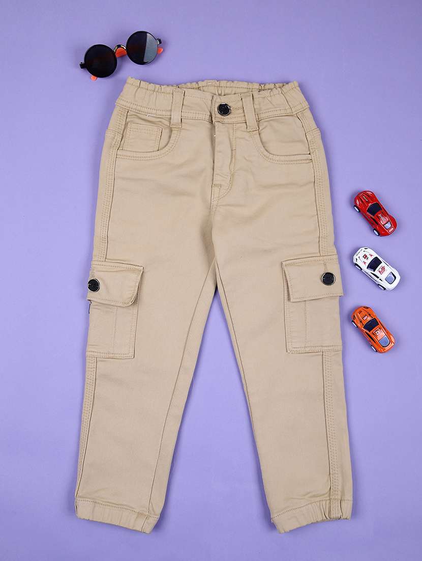 boys mid rise solid cargo