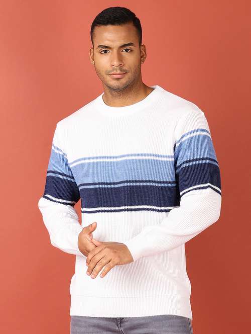 men long sleeves color block pullover - 21529800 -  Standard Image - 0