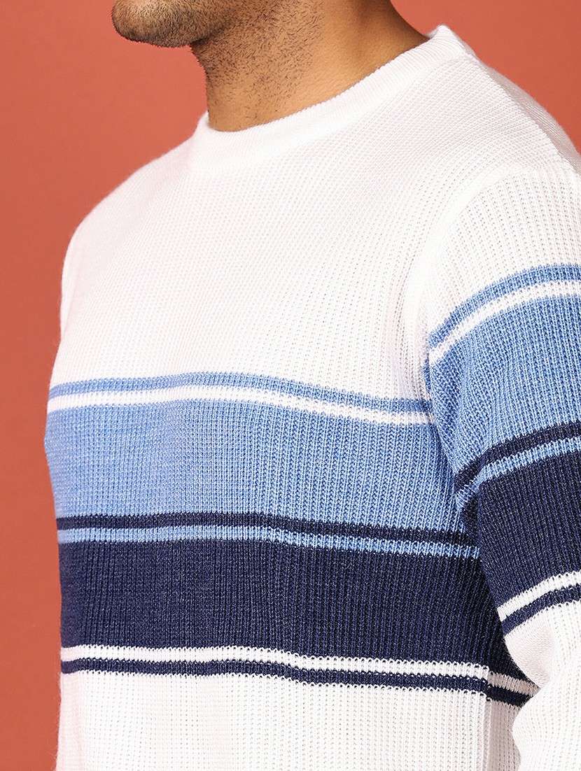 men long sleeves color block pullover - 21529800 -  Standard Image - 5