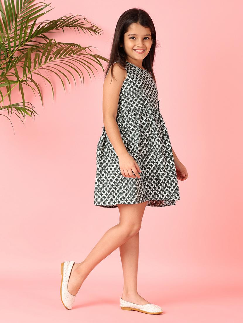 girls printed sleeveless cotton frock - 21529813 - Standard Image - 3