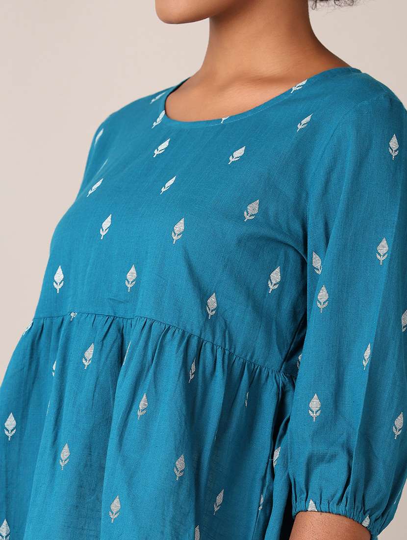 women printed three quarter sleeves flared top - 21529822 -  Standard Image - 5