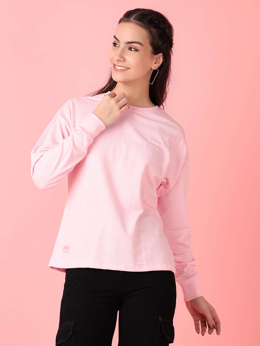 women solid long sleeves t-shirt