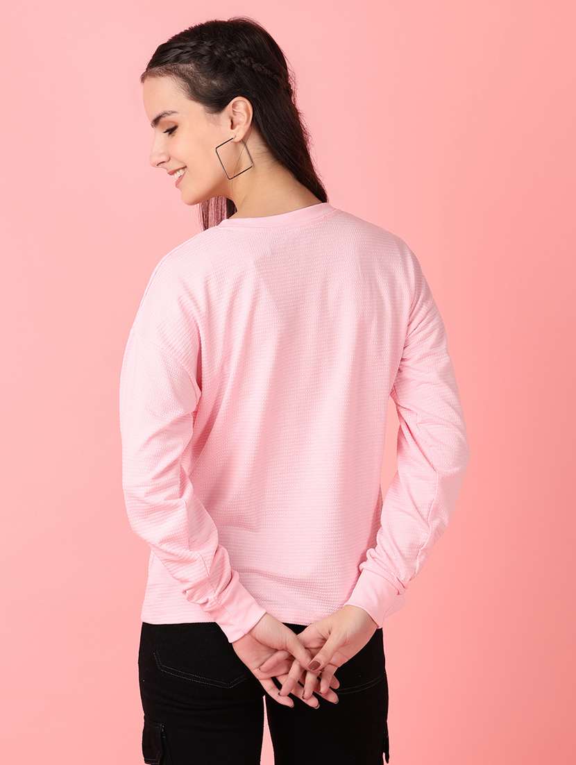 women solid long sleeves t-shirt - 21529841 -  Standard Image - 3