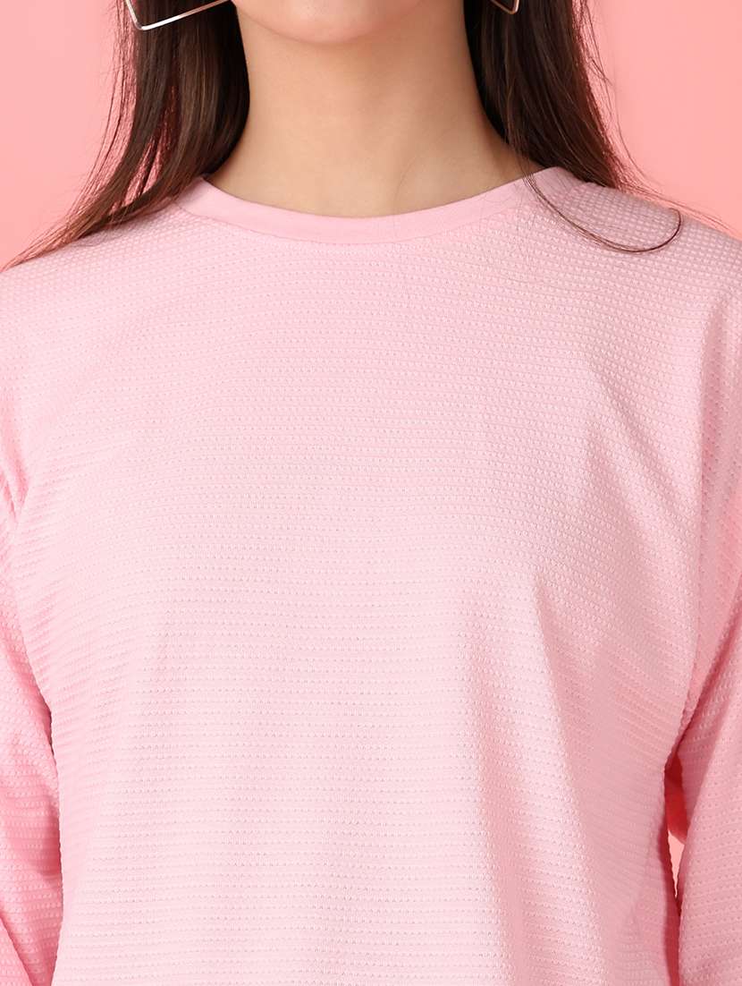 women solid long sleeves t-shirt - 21529841 -  Standard Image - 5
