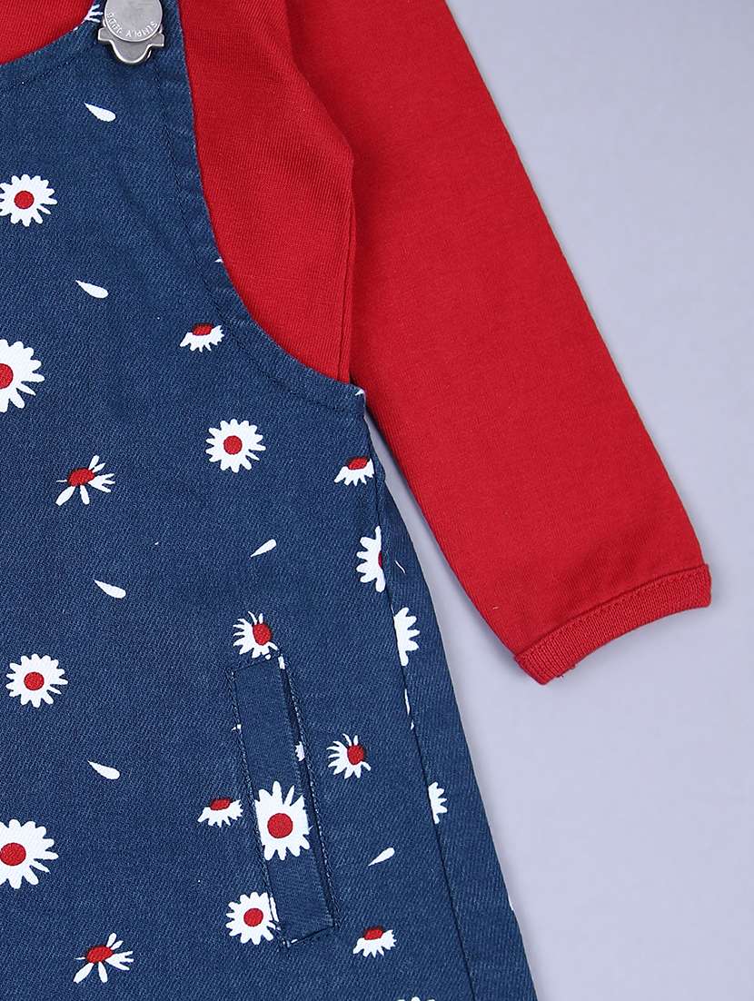 girls floral casual wear dungaree set - 21529854 -  Standard Image - 3