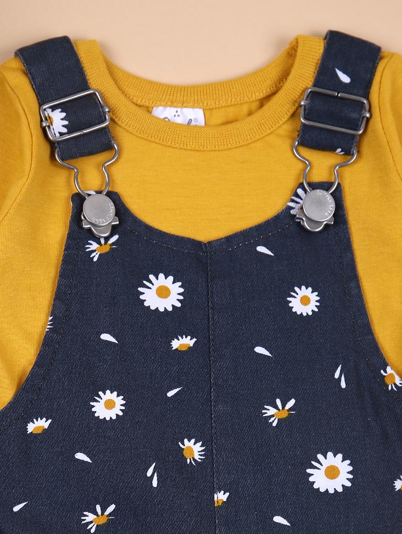 girls printed dungarees twin set - 21529855 - Standard Image - 3