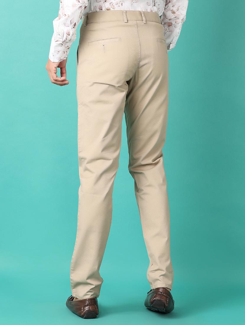 men solid slim fit chinos casual trouser - 21529864 - Standard Image - 3