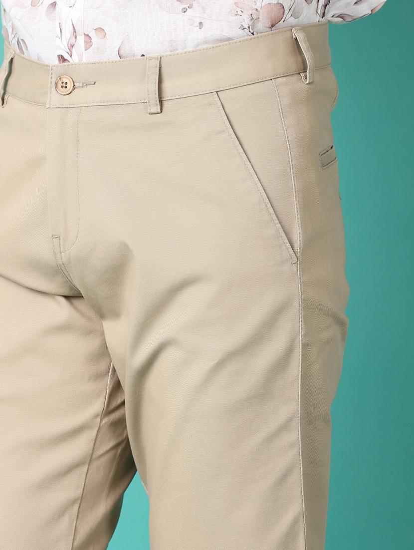 men solid slim fit chinos casual trouser - 21529864 - Standard Image - 5