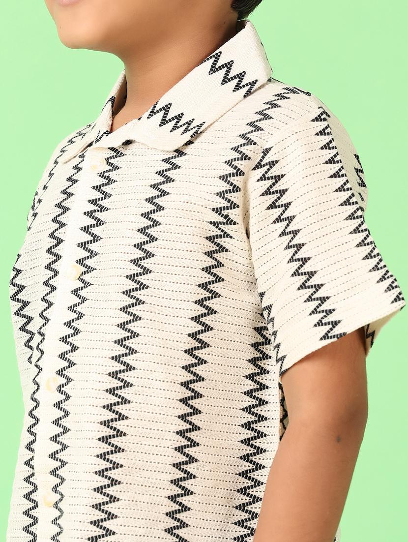 boys self design short sleeve casual shirt - 21529867 - Standard Image - 5