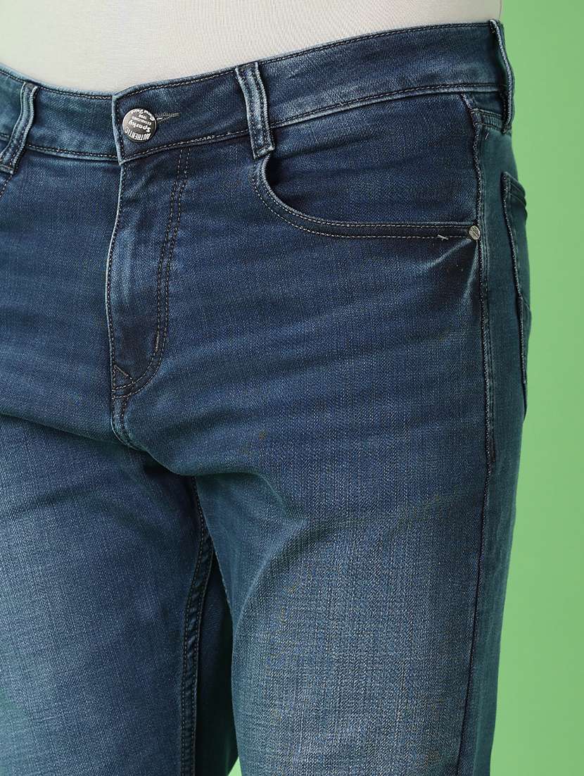 men plain mid rise denim jean - 21529880 -  Standard Image - 5
