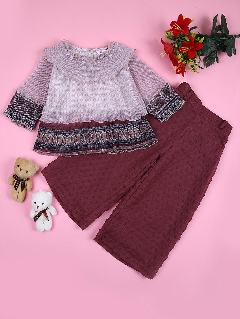 girls lavender printed full length sets - 21529882 - Zoom Image - 0