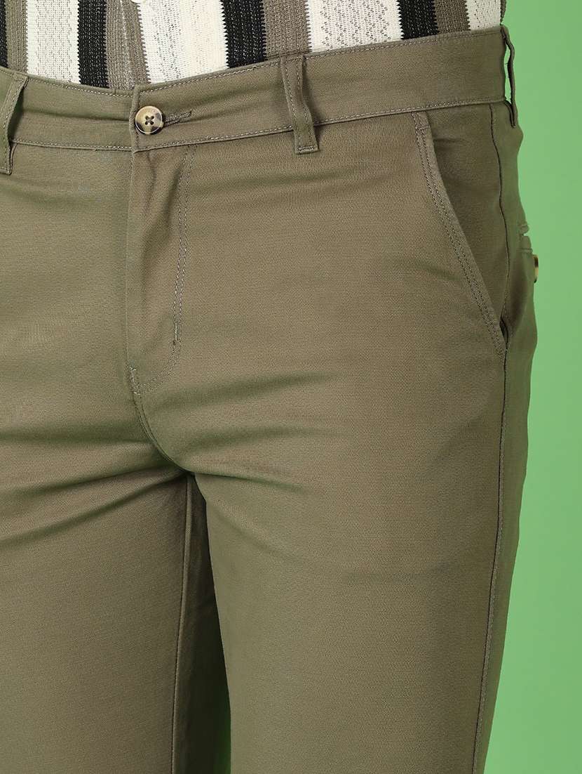 men mid rise solid chinos - 21529904 -  Standard Image - 5