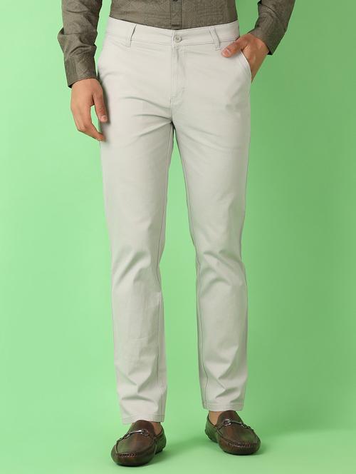 men mid rise solid chinos - 21529905 - Standard Image - 0