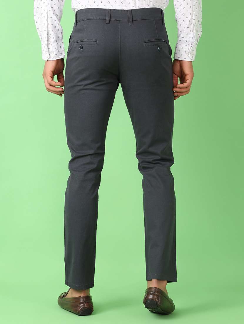 men mid rise solid chinos - 21529909 -  Standard Image - 3