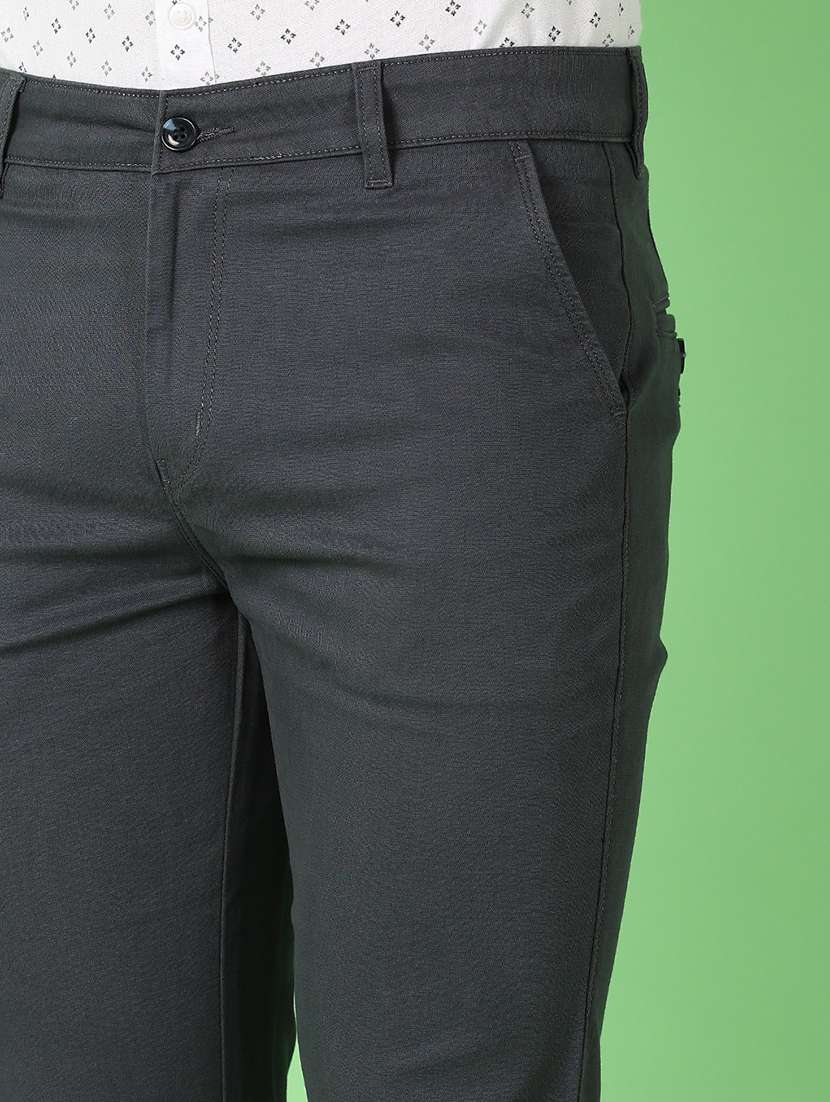 men mid rise solid chinos - 21529909 -  Standard Image - 5