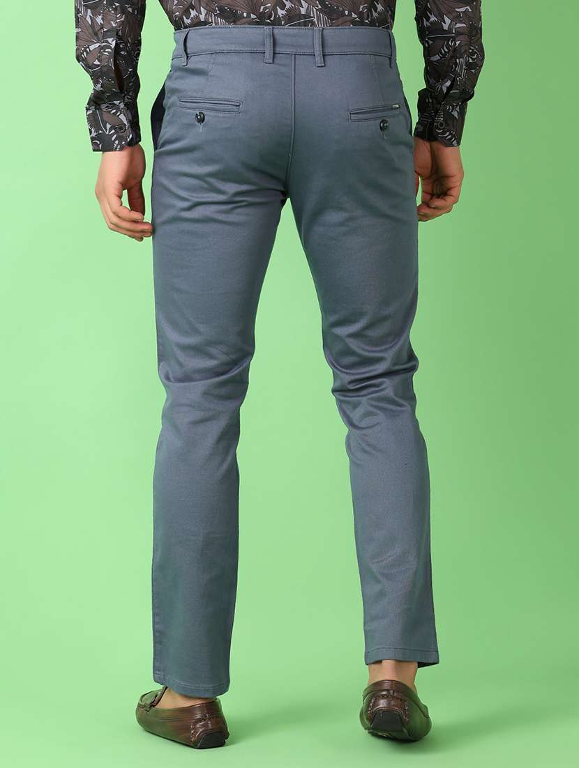 men mid rise solid chinos - 21529910 -  Standard Image - 3