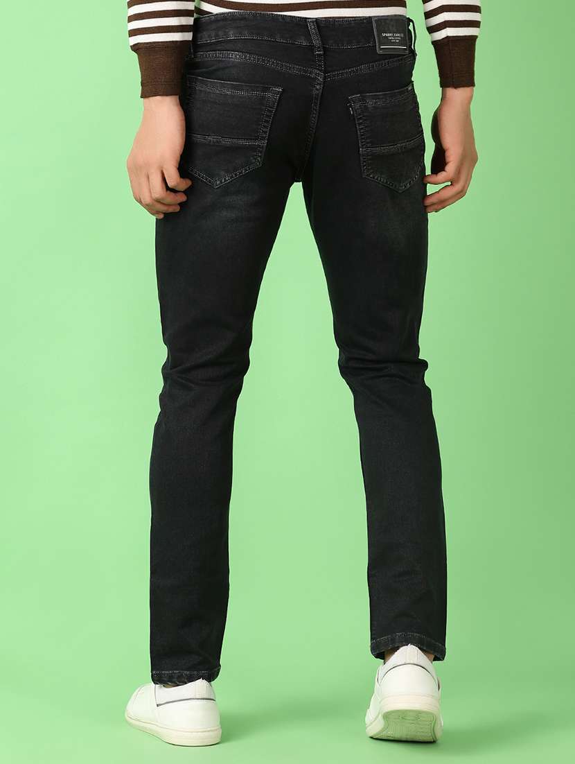 men plain mid rise denim jean - 21529913 - Standard Image - 3