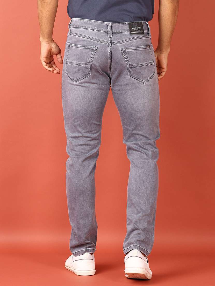 men plain mid rise denim jean - 21529916 - Standard Image - 3