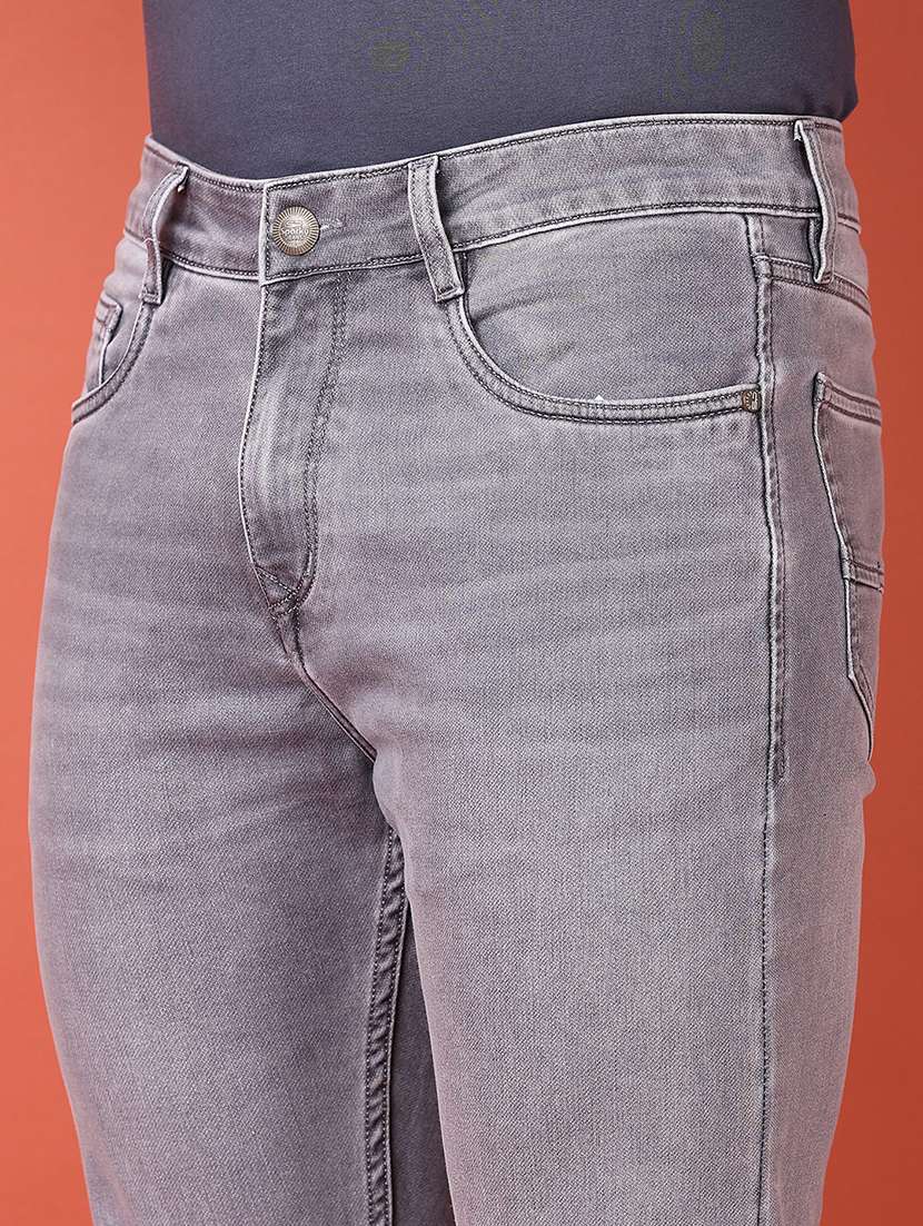 men plain mid rise denim jean - 21529916 - Standard Image - 5