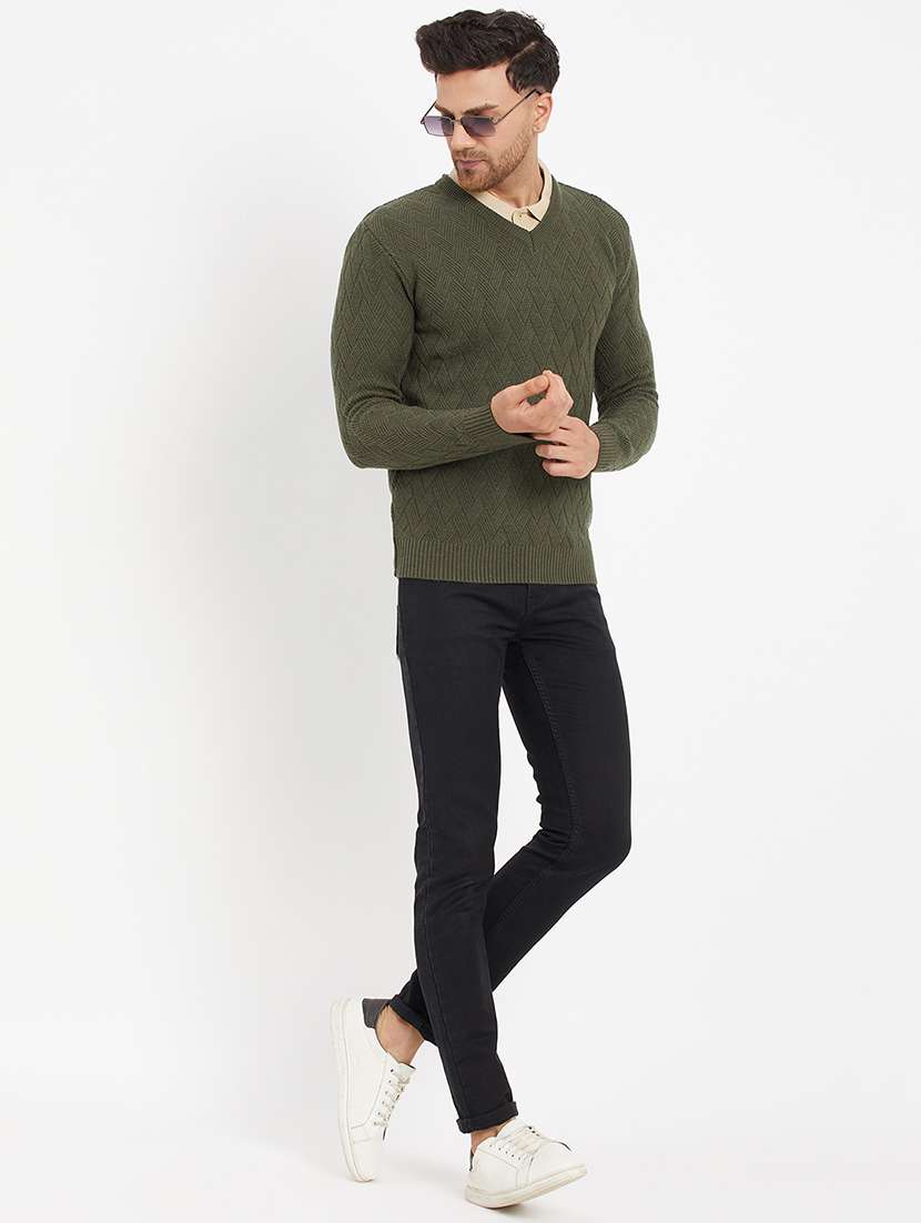 men long sleeve self-designed pullover - 21530256 -  Standard Image - 3