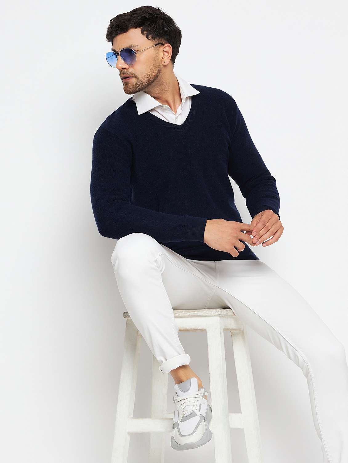 men long sleeve self-designed pullover - 21530260 -  Standard Image - 3