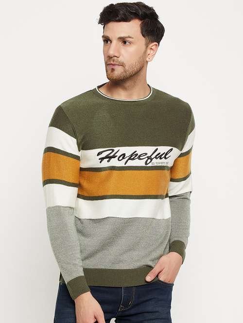 men long sleeve self-designed pullover - 21530276 -  Standard Image - 0