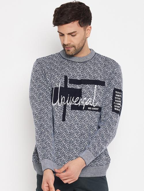 men long sleeve self-designed pullover - 21530285 - Standard Image - 0