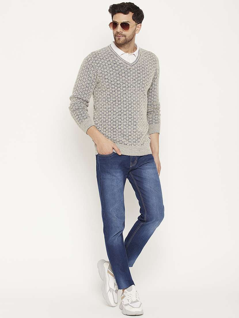 men long sleeve self-designed pullover - 21530303 - Standard Image - 3