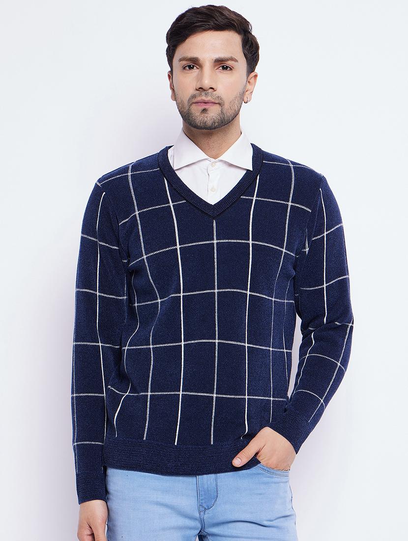 men self design long sleeve pullover - 21530311 -  Zoom Image - 0