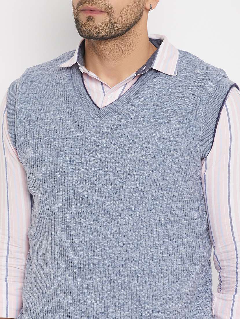 men self design sleeveless pullover - 21530329 -  Standard Image - 8