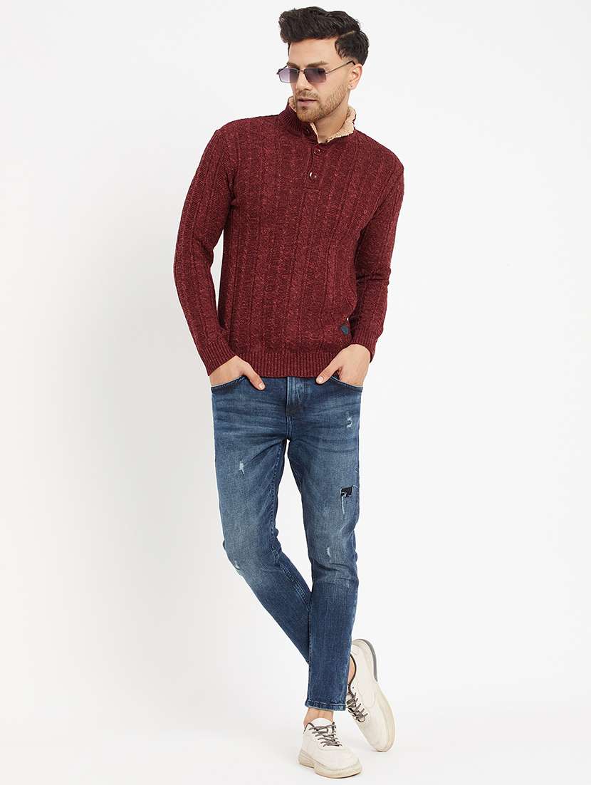 men long sleeve self-designed pullover - 21530428 -  Standard Image - 3