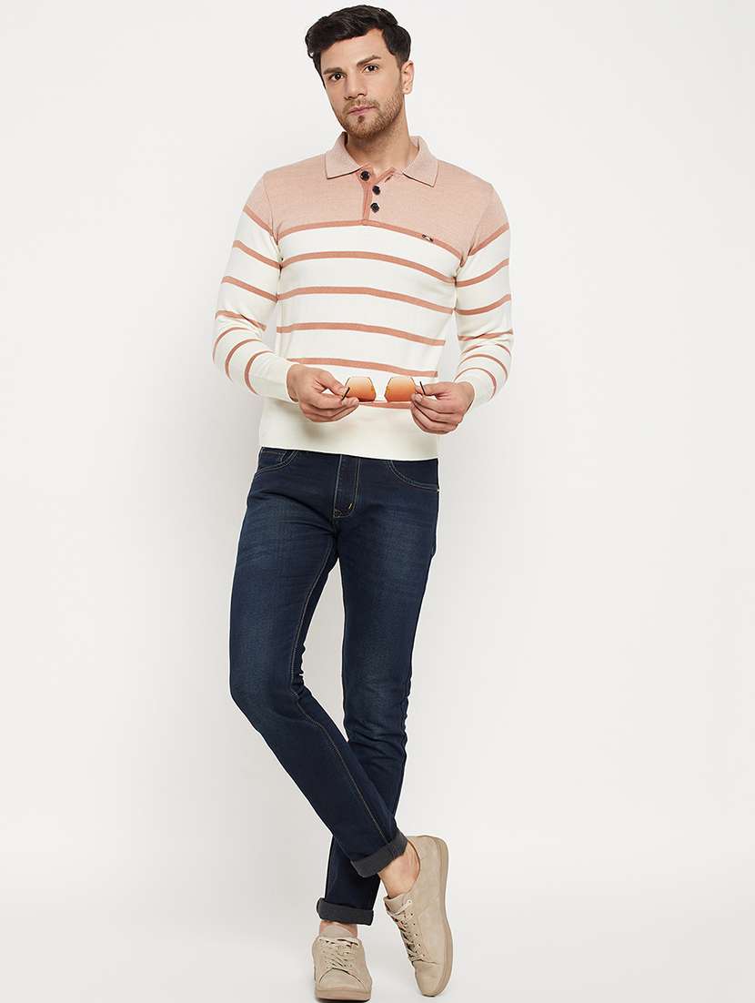 men striped long sleeve pullover sweater - 21530447 -  Standard Image - 3