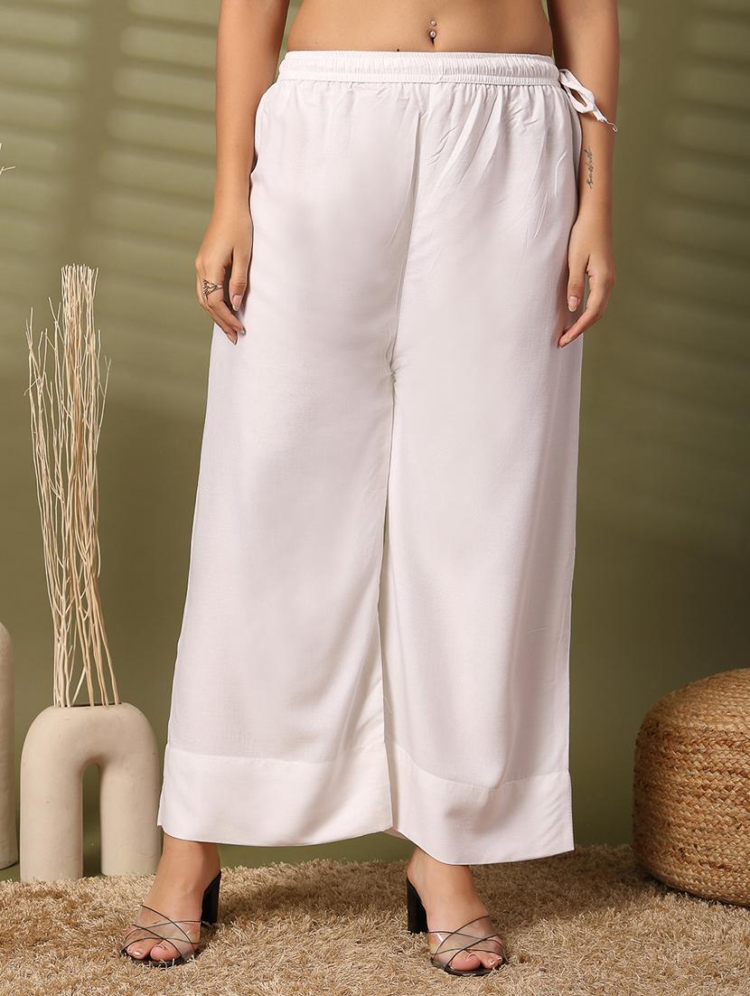 women solid straight palazzo - 21531148 - Zoom Image - 0