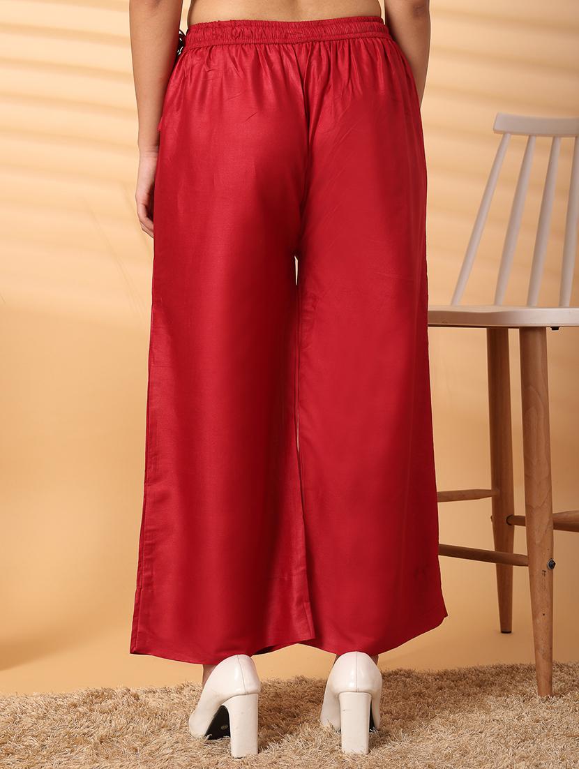 women solid straight palazzo - 21531150 - Standard Image - 3