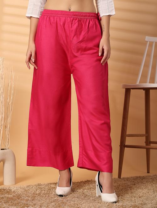women solid straight palazzo - 21531151 - Standard Image - 0