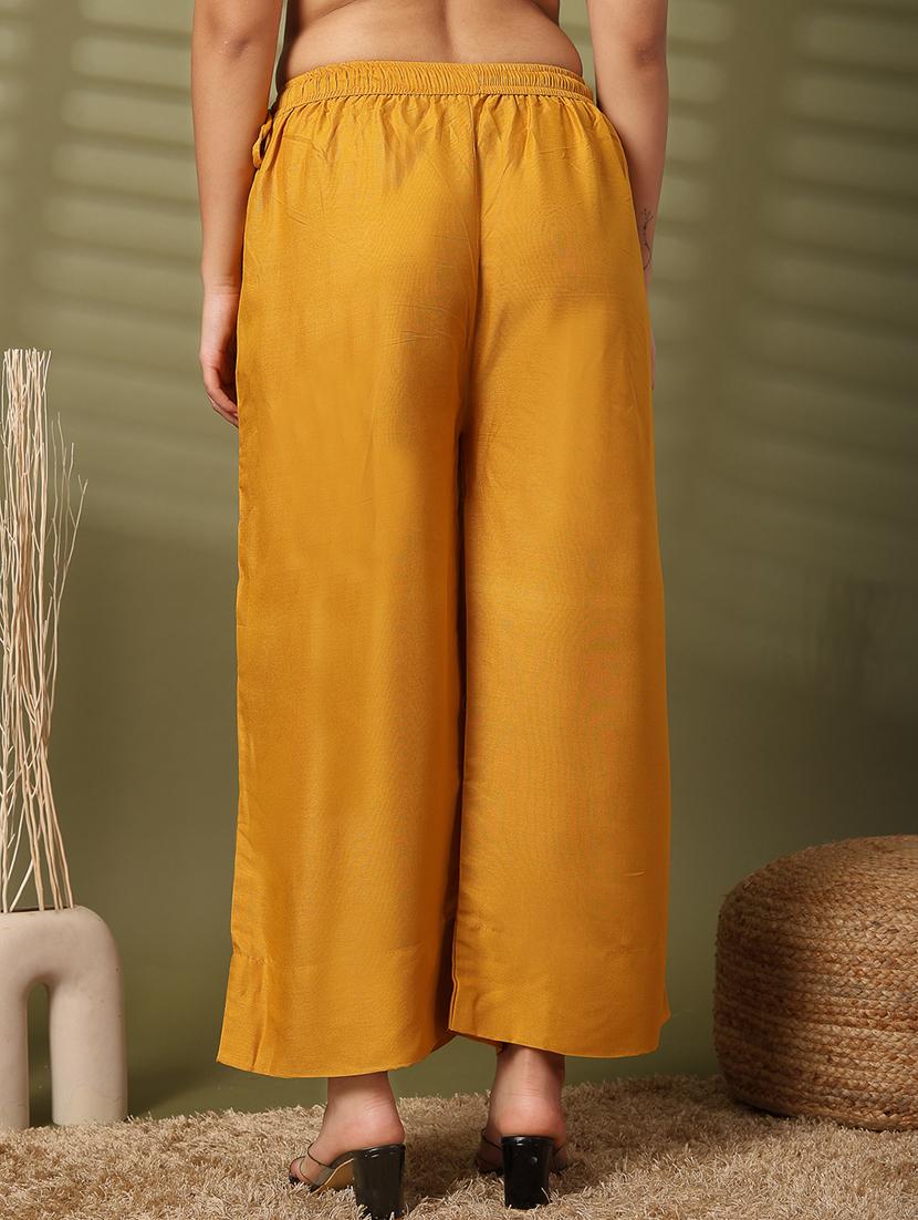 women solid straight palazzo - 21531152 - Standard Image - 3