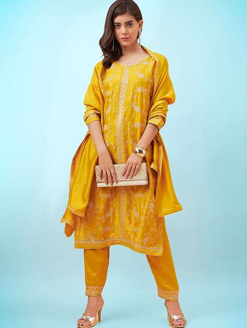 women kurta pant set with dupatta - 21531259 - Standard Image - 0