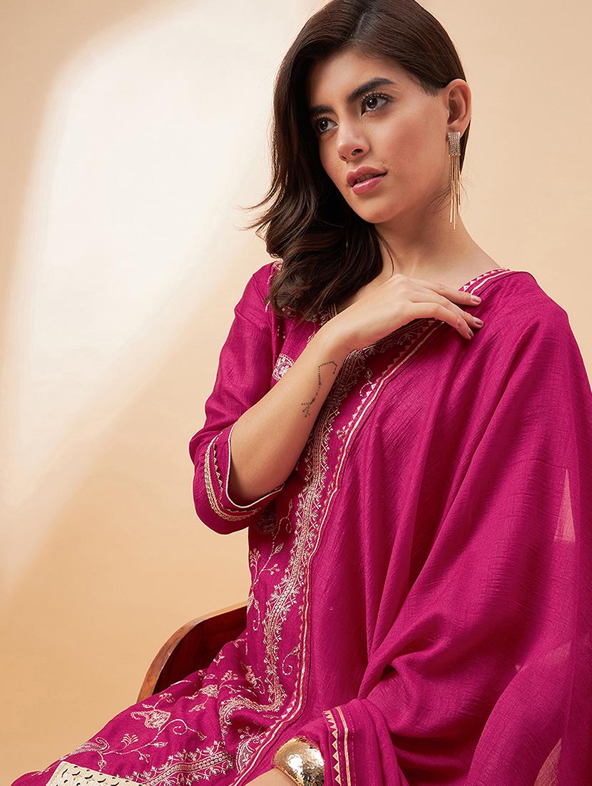 women kurta pant set with dupatta - 21531260 - Standard Image - 3