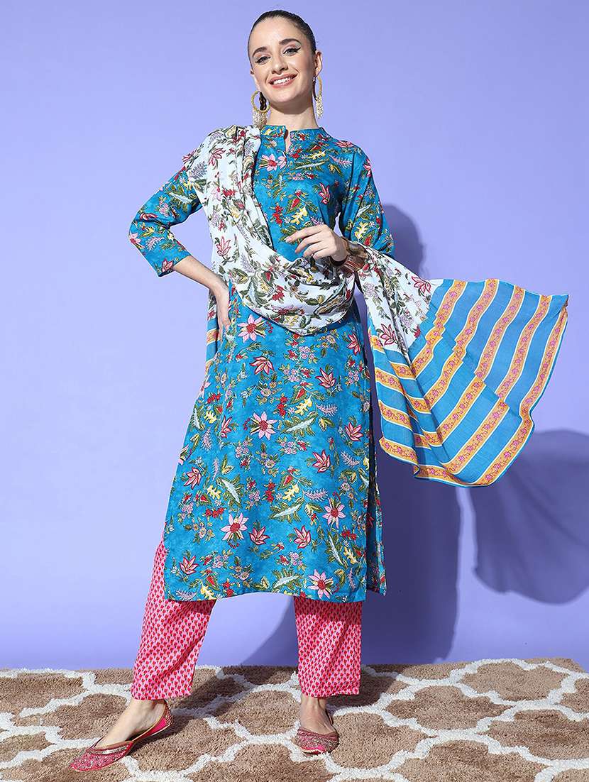 women kurta pant set with dupatta - 21531372 - Zoom Image - 0