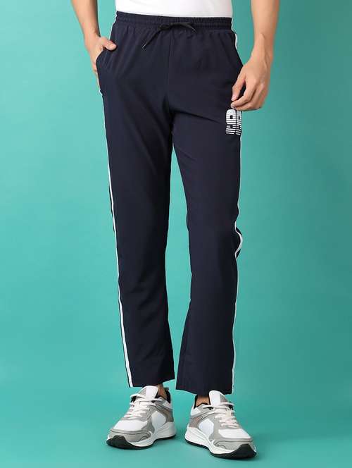 men mid rise placement print ankle length track pant - 21531431 -  Standard Image - 0