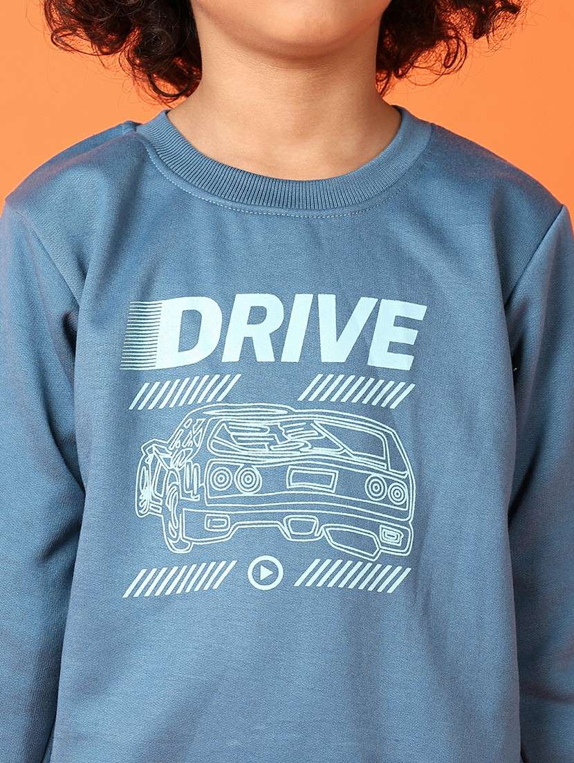 boys front print long sleeve sweatshirt - 21531437 -  Standard Image - 5