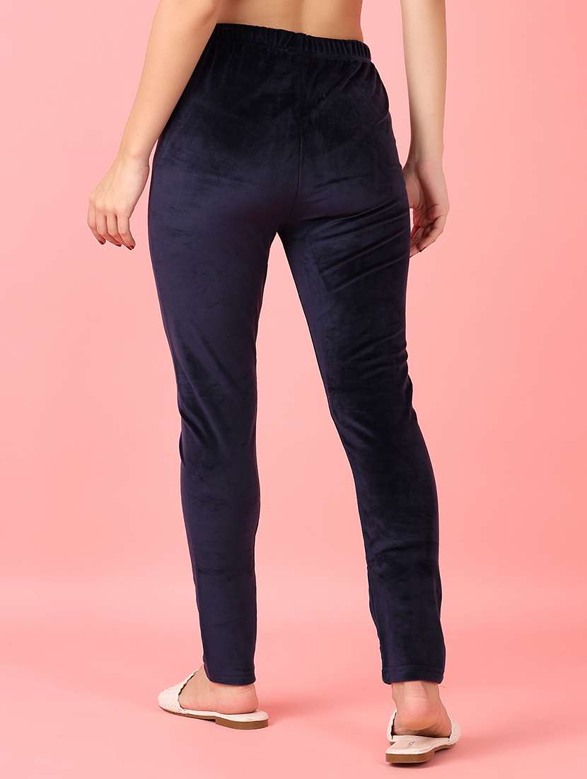 navy blue solid woolen legging - 21531451 -  Standard Image - 3