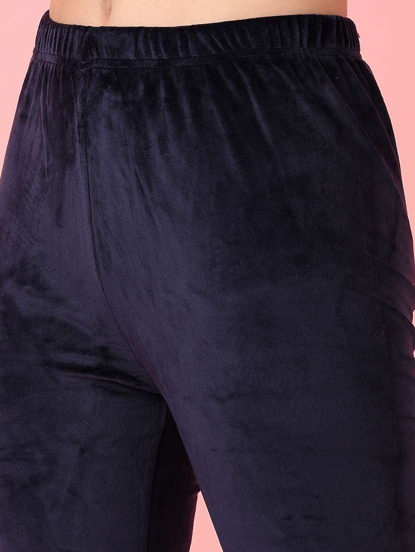 navy blue solid woolen legging - 21531451 -  Standard Image - 5