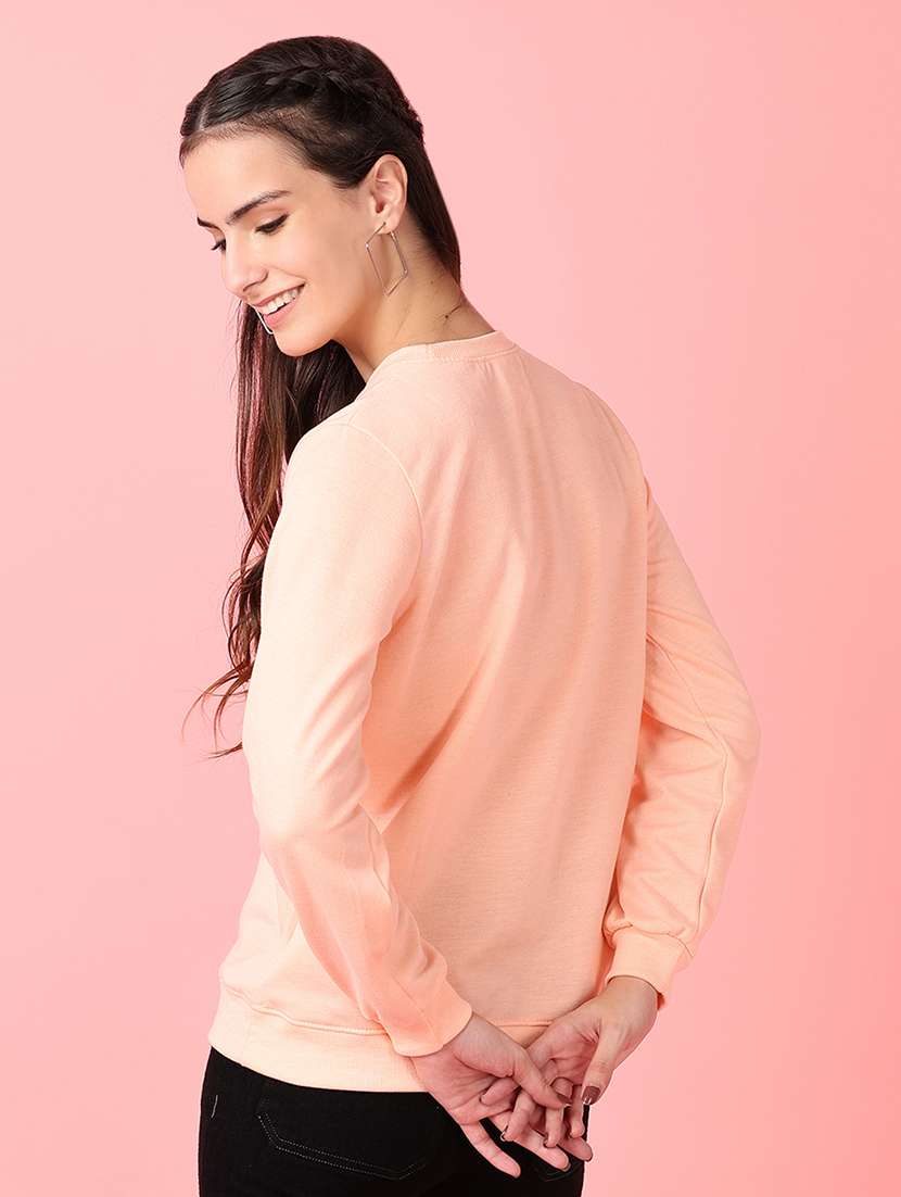 women front print long sleeve sweatshirt - 21531457 -  Standard Image - 3