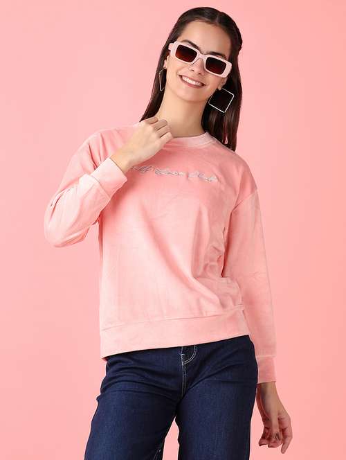 women chest print long sleeve sweatshirt - 21531458 -  Standard Image - 0